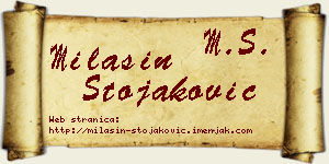 Milašin Stojaković vizit kartica